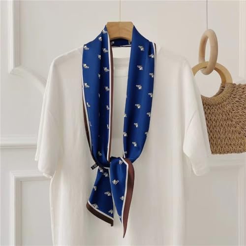 Image of Head Hair Scarf for Women,Silky Long Headscarf Purse Bag Scarfs for Handbag Fashion Satin Neck Scarves Accessories