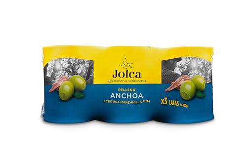 JOLCA ACEITUNA MANZANILLA FINA RELLENO DE ANCHOA X 3 LATAS