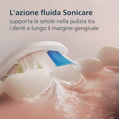 Spazzolino elettrico Philips Sonicare Serie 3100 - Spazzolino sonico con sensore di pressione, 3 intensità, EasyStart, SmarTimer, autonomia 14 giorni, custodia, verde bosco, HX4033/26, [Nuovo] - Immagine 1