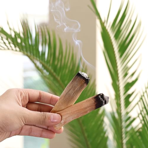Image of AROMATIKA Palo Santo Wood Sticks 4 inch Long (100g) - Set of Approx 12 for Purifying, Cleansing, Meditating, and Stress Relief - Natural, Sustainable, and Wild Harvested