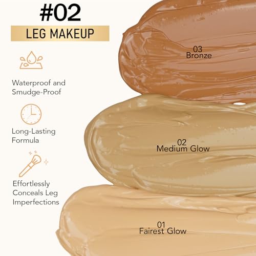 Leg Makeup Waterproof No Transfer, Tattoo Cover Up Makeup Waterproof, Leg Vein Cover up makeup for Varicose Veins, Long Last Body Foundation - Image 4