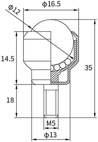 Casters 4Pcs Overall Stainless Steel Rod Universal Ball Bearing Machine Tool Universal Wheel Endless Steel Ball Wheel (Size : 12D) #TOP3
