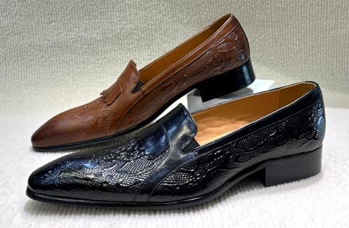 Santimon Men’s Slip On Shoes Dress Casual Penny Loafers – Comfort Luxury Leather Mocasines for Business, Office, Party & Wedding 6