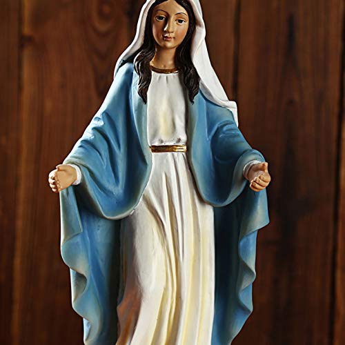 Lovskoo Virgin Mary Statue, 8.8 Inch Our Lady of Guadalupe Figurine Resin | Mother Mary Statue Catholic Home Decor Resin Sculpture, Virgin of Guadalupe Indoor, Christmas Decorations Faith Gifts - image 5