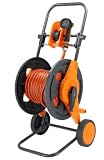 Schmith - Enrouleur Tuyau Arrosage - Chariot Jardin Avec Tuyau 25 m, Pulvérisateur et Raccords pour Jardin et Pelouse, avec Guide-Tuyau, Kit Complet d’Arrosage