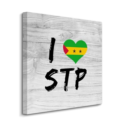 Cuadro I Love Sao Tome And Principe, decoración ideal para tu cocina y dormitorio