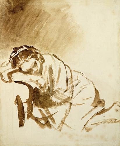 Peinture Poster Impression Hendrijke Stoffels de Rembrandt au fini toile haut de gamme