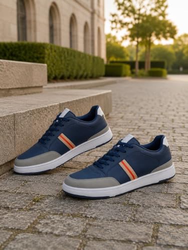 Image of Centrino Sneakers for Men | Lightweight Casual Shoes for Men Stylish | Breathable Mesh Walking Shoes | Cushioned Insole Comfortable Shoe for Man | Durable Sole Footwear|Trendy Lace-Up Shoes for College, Parties & Daily Use (9622)