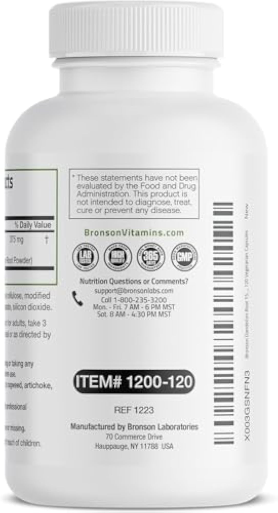 Dandelion Root High Potency Supplement, Vegetarian Capsules