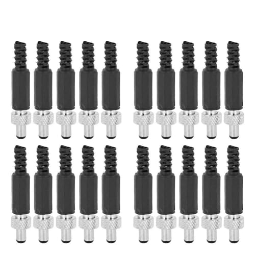 20���� ���b�N�t��DC�I�X�d���v���O�A5.5×2.1mm ���C�����X�d���R�l�N�^�A�I�[�f�B�I�E���f�B�A�v���[���[�AMP3�EMP4�EAV�@��p�͂񂾕t���[�q�o�����v���O�A�v���X�`�b�N���������t