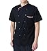 Produktbild Nanxson Unisex Kurzarm Kochjacke Küche Hotel Uniform Berufsbekleidung CFM0006 (Schwarz, L)