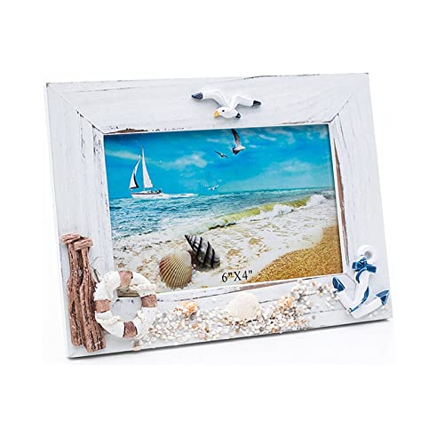Mediterranean Photo Frame Wooden Picture Frame Wooden Photo Frame Holder For Nautical Beach Themed Home Coffee Shop Decoration #TOP6