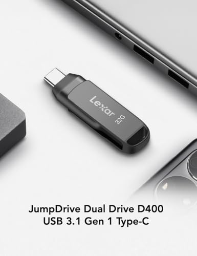 Image of Lexar Pen Drive 32GB D400 Dual Type-C and Type-A USB 3.1, up to 100MB /s Read, Storage Expansion and Backup for PC and Mac Systems, USB Drive Stores Photos, Videos & Files (LJDD400032G-BNQIG)