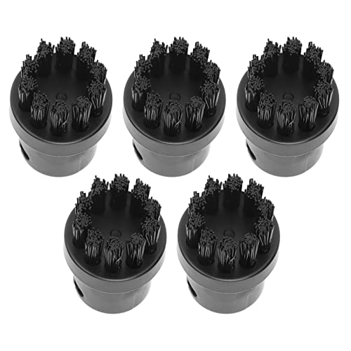 Wifehelper Dampfmaschinenbürste, Dampfbürstenkopf Sc4, Sc1, Sc2, Sc3, Sc4, S, Karcher Zubehör 5 teiliges Ersatz Schwarz Dampfreiniger Dampfmopp Ersatzteile