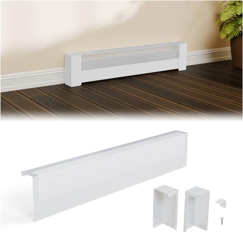 Jeevony 3ft Galvanized Steel Baseboard Heater Cover BHC3