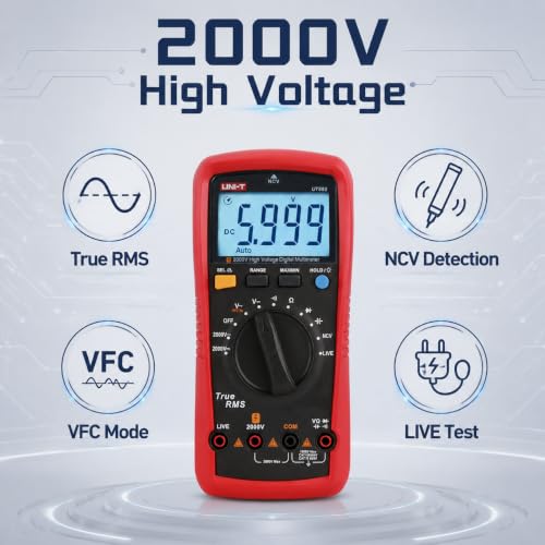 Image of UNI-T UT892 2000V AC /DC High Voltage Digital Multimeter Features VFC Mode Built-in NCV 6000 Counts True RMS By Skyking