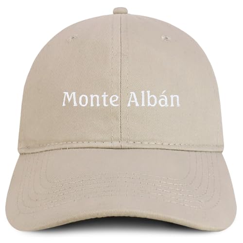 Trendy Apparel Shop Monte Alban Embroidered Cotton Unstructured Low Profile Dad Hat - Stone