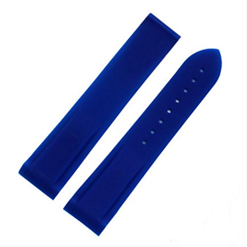 Image of Richie strap]20mm/22mm Rubber Silicone diver strap band Omega watch Seamaster Planet Ocean De ville (20mm, Blue)