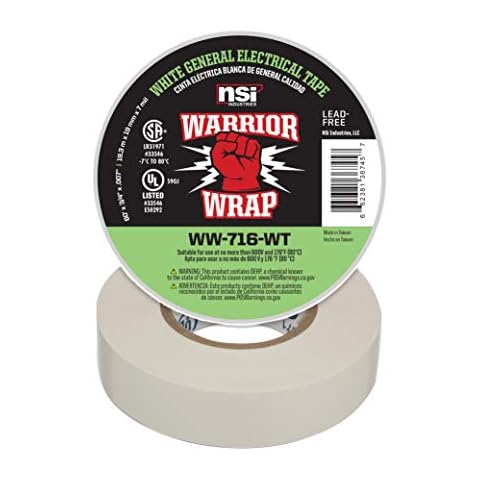 NSI WarriorWrap 3/4 in. x 60 ft. Vinyl Electrical Tape Cover