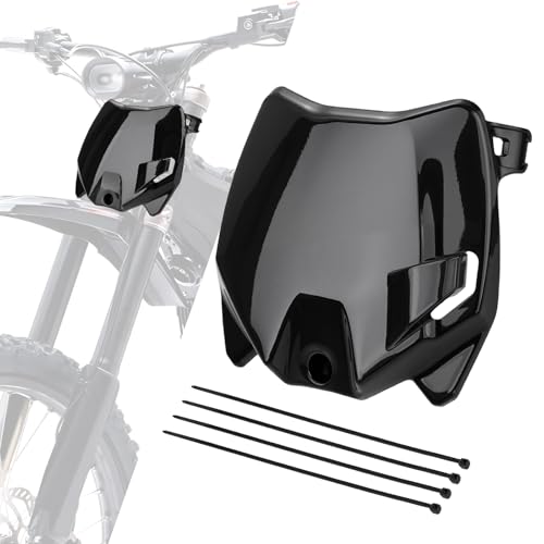 BAOUFF Front Number Plate for Surron Light Bee,Electric Dirt Bike Plate Replacement for Surron Light Bee X and S/LBX/LBS-Black