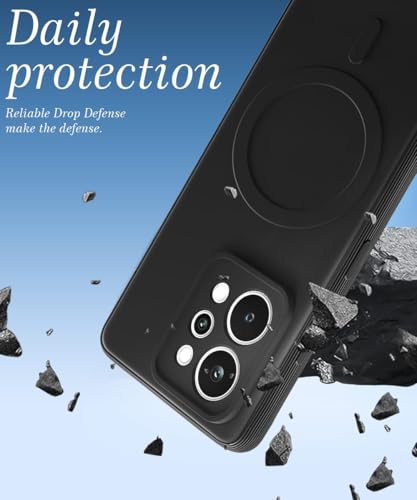 Image of WOW IMAGINE Back Case Cover for Realme P4 Power 5G | Narzo Power 5G | Soft Matte Silicone Case| Slim Fit & Shockproof | Camera Protection Bumper Cover (Black)