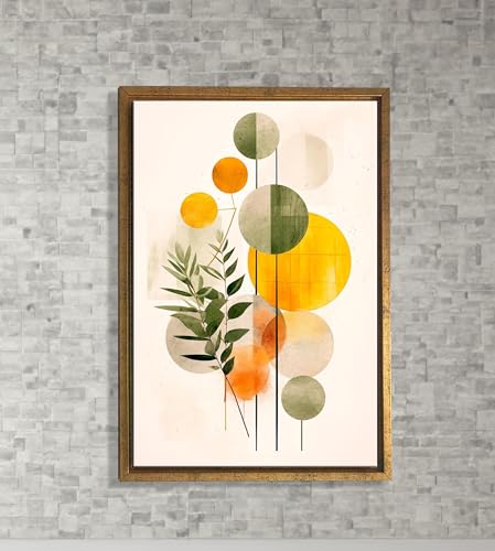 Toile géométrique bohème pour salon moderne affiche milieu du siècle 70x100
