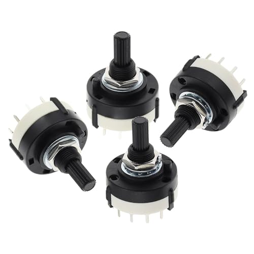 Interruptor de banda giratoria RS26 1P12 con eje de 21mm para audio 4