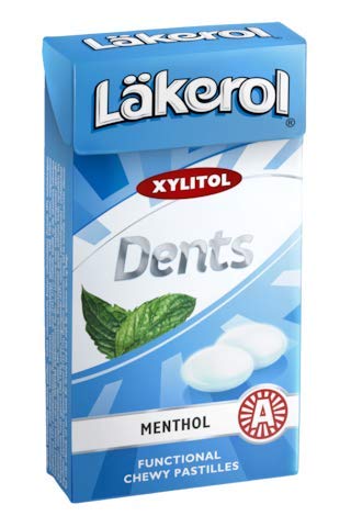 レイクロール デンツ 36g x 4箱セット メンソール 味 キシリトール キャンディ フィンランドのお菓子です Läkerol Dents Menthol 36g [並行輸入品]
