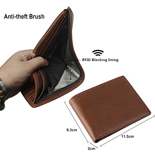 Personalized Mens Wallet, Leather Wallet Bifold RFID Personalized Gifts for Men (01# Husband)4