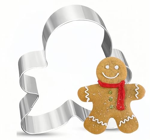 Chef Aid Gingerbread Cookie Cutter Set, Stainless Steel Biscuit Cutter Shapes for Baking Cake Pastry Holiday Decoration.
