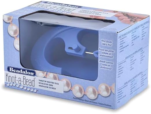 Beadalon Knot-A-Bead, Tabletop Knotter Tool, Blue