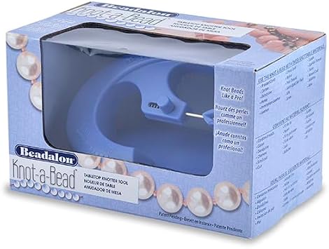 Beadalon Knot-A-Bead, Tabletop Knotter Tool, Blue