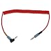 Produktbild Sharplace 90 Rechtwinklige 3.5mm Male Anschluss Audio Klinken Spiral StromStromkabel - Farben Auswählen, rot