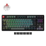 Keychron C3 Pro 8K – Tastiera Meccanica Wired 80% TKL ISO-IT con Polling Rate 8000Hz, QMK, Keycaps ABS, RGB, Hot-Swap e Switch Super Red