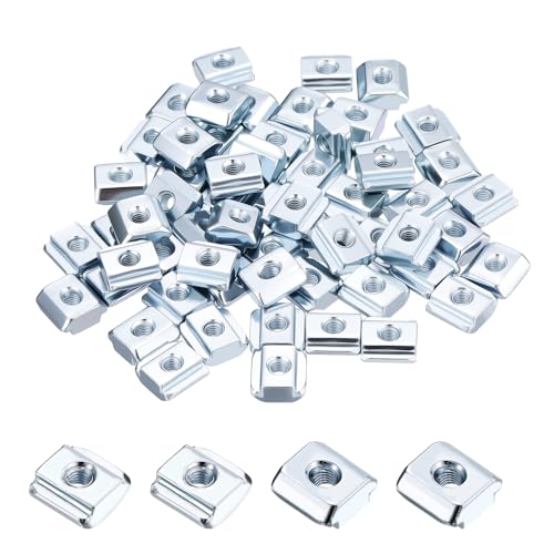 Kozelo 60Pcs Sliding t Nuts M3-0.5 2020 Series Hammer Nuts Blue White