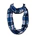 Plaid Stars Print Infinity Loop Fashion Scarf, Blue
