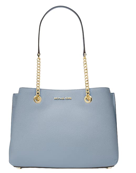 Michael Kors Teagan Large Logo Shoulder Bag (Pale Blue)