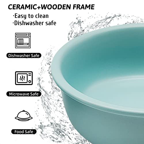 Bnosdm Elevated Ceramic Cat Bowl Adjustable Raised Pet Dish Single Tilted Cat Food Bowls With Wood Stand Cat Water Bowl For Kitten Puppy(3 Different Mounting Heights) #TOP5
