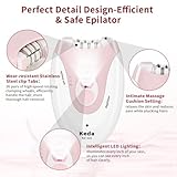 Epilator for Women, Facial Epilator Electric for Face Hair Remover, Cordless Epilators with LED Light for Women Face Body Armpit Bikini Leg Hair Removal - Image 2
