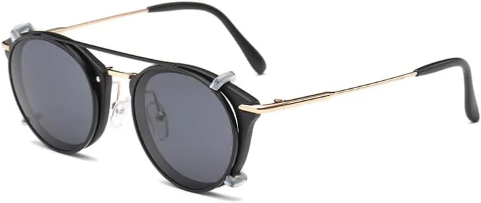 Retro Women Steampunk Sunglasses Flip Separable Fashion Men Round Punk Glasses Uv400