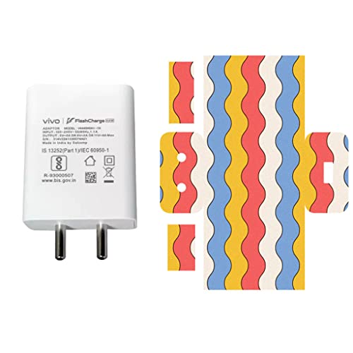 Image of AtOdds - Compatible for Vivo Flash Charger (44W) - Charger /Adapter Skin Wrap (GroovyWaves1)