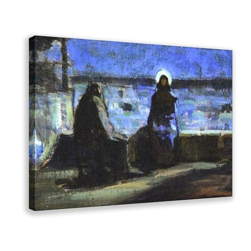 Tableau Henry Ossawa Tanner Nicodemus imprimé sur toile encadrée pour bureau 61x91,4 cm
