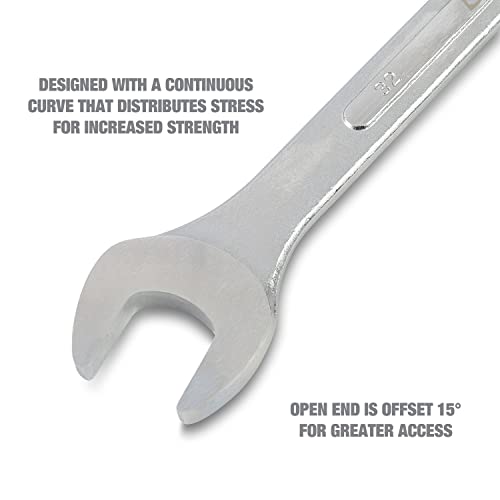 Oemtools 22120 8 Piece Combination Wrench Set | 21, 22, 24, 25, 27, 29, 30, & 32 Mm | Box End & Offset Open-End Combination Wrenches | Automobile Repair & Home Use | Green Canvas Tool Roll Included #TOP3