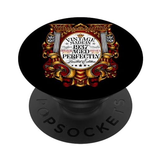 Decoraciones vintage de 87 cumpleaños vintage de 1937 87 cumpleaños PopSockets PopGrip Intercambiable
