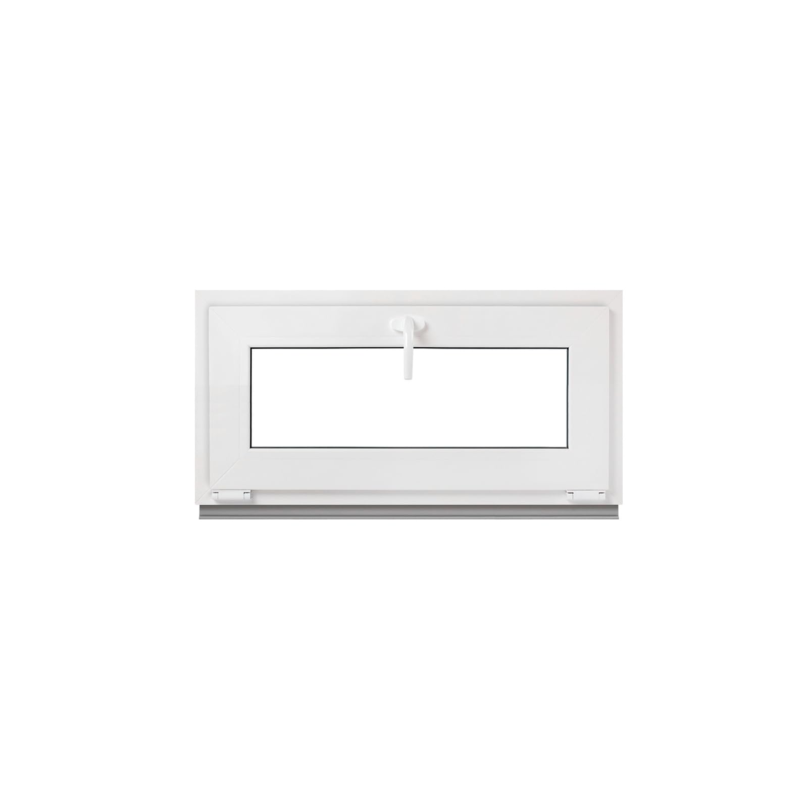 Framex Finestra per cantina, bianca, 95 x 55 cm, 2 scomparti, 32 mm (4/24/4), finestra in plastica, larghezza x altezza (950 x 550 mm), funzione finestra inclinata
