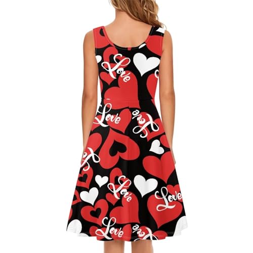 Image of Women's Casual Loose Sundress Midi Sleeveless Crewneck Dress Summer Beach Tank Dress with Pockets