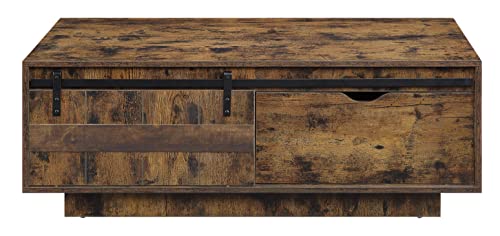 Acme Furniture Bellarosa Rustic Oak Coffee Table #TOP25