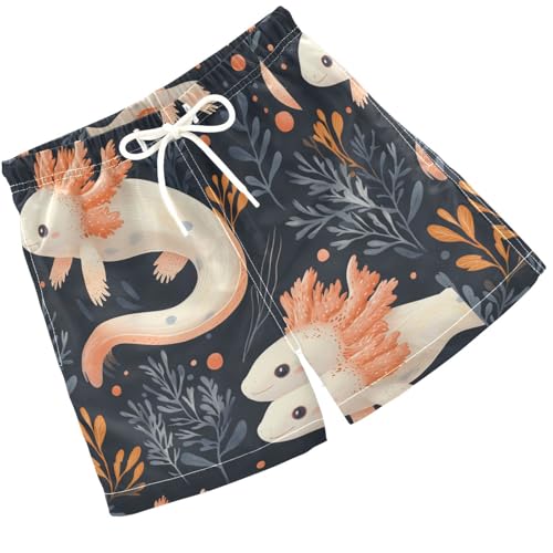 Pigsaly Boys' Swim Board Shorts Fish Cute Pink Fish Boy's Swim Trunks Kids Swimwear 2T