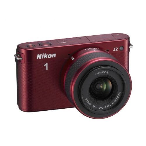 Nikon ミラーレス一眼カメラ Nikon 1 (ニコンワン) J2 標準ズームレンズキット レッド N1J2HLKRD