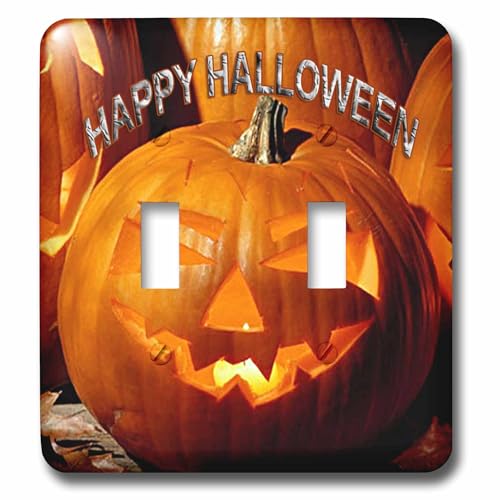 Interrupteur Happy Halloween double à bascule pour décoration murale festive